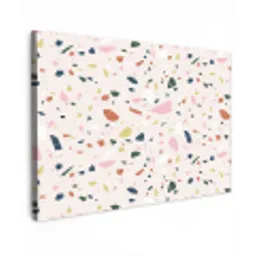 Terrazzo - Patroon - Kleurrijk Tuinposter op houten frame 2 cm dik klein 845 -3d
