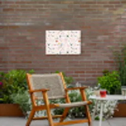 Terrazzo - Patroon - Kleurrijk Tuinposter op houten frame 2 cm dik klein 845 -sfeer3