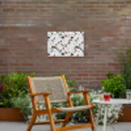 Terrazzo -  Patroon - Kleurrijk - Klei Tuinposter op houten frame 2 cm dik klein 845 -sfeer3