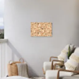 Terrazzo - Patroon - Kleurrijk - Oranje Tuinposter op houten frame 2 cm dik klein 845 -sfeer1
