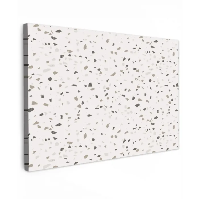 Terrazzo - Patroon - Créme Tuinposter op houten frame 2 cm dik klein 845 -3d