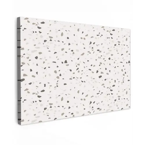 Terrazzo - Patroon - Créme Tuinposter op houten frame 2 cm dik klein 845 -3d
