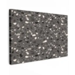 Terrazzo -  Patroon - Grijs Tuinposter op houten frame 2 cm dik klein 845 -3d