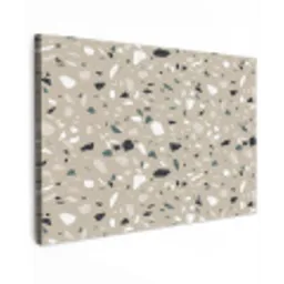 Terrazzo - Patroon - Groen Tuinposter op houten frame 2 cm dik klein 845 -3d