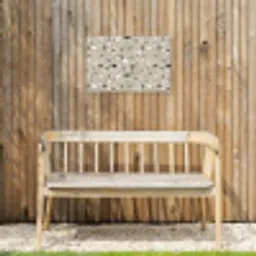 Terrazzo - Patroon - Groen Tuinposter op houten frame 2 cm dik klein 845 -sfeer4
