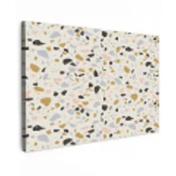 Terrazzo -  Patroon - Neutraal - Zacht - Multi Tuinposter op houten frame 2 cm dik klein 845 -3d