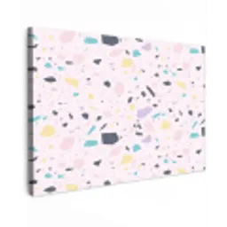 Terrazzo -  Patroon - Zacht - Snoep Tuinposter op houten frame 2 cm dik klein 845 -3d