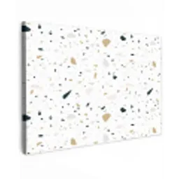 Terrazzo - Patroon - Wit - Neutraal Tuinposter op houten frame 2 cm dik klein 845 -3d