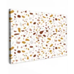 Terrazzo -  Patroon - Wit - Urban Tuinposter op houten frame 2 cm dik klein 845 -3d