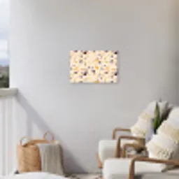 Terrazzo -  Patroon - Geel - Tuinposter op houten frame 2 cm dik klein 845 -sfeer1