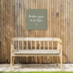 Tekst - Buiten zijn is zo fijn - Zomer - Spreuken Tuinposter op houten frame 2 cm dik klein -sfeer4