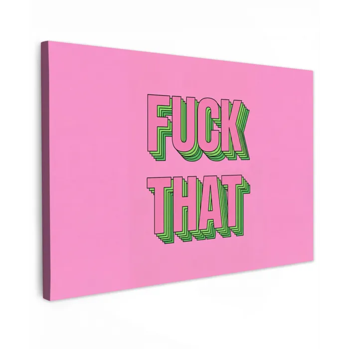 Tekst - Bold - Roze Tuinposter op houten frame 2 cm dik klein -3d