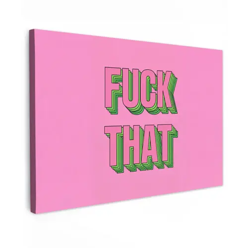 Tekst - Bold - Roze Tuinposter op houten frame 2 cm dik klein -3d