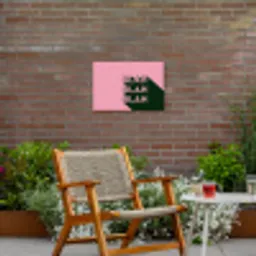 Tekst - Grafisch - Groen - Schaduw Tuinposter op houten frame 2 cm dik klein -sfeer3