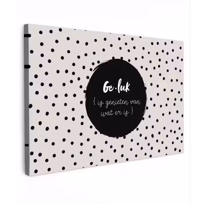 Tekst - Geluk definitie - Quotes - Geluk (is genieten van wat er is) - Woordenboek Tuinposter op houten frame 2 cm dik klein -3d
