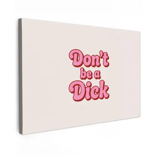 Tekst - Boodschap - Roze Tuinposter op houten frame 2 cm dik klein -3d