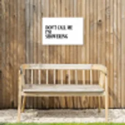 Tekst - Modern - Zwart - Wit Tuinposter op houten frame 2 cm dik klein -sfeer4