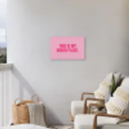 Tekst - Modern - Roze Tuinposter op houten frame 2 cm dik klein -sfeer1
