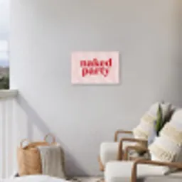 Tekst - Modern - Strepen Tuinposter op houten frame 2 cm dik klein -sfeer1