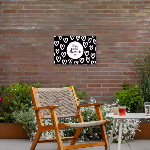 Tekst - Mijn favoriete plekje is in de zon - Quotes - Zomer - Zon Tuinposter op houten frame 2 cm dik klein -sfeer3