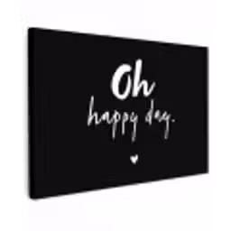 Tekst - Oh happy day - Zomer - Quotes Tuinposter op houten frame 2 cm dik klein -3d