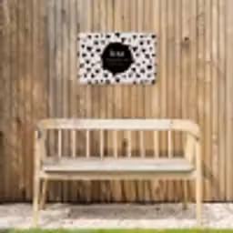 Tekst - Quotes - Geluk (is genieten van wat er is) - Woordenboek - Definitie geluk Tuinposter op houten frame 2 cm dik klein -sfeer4