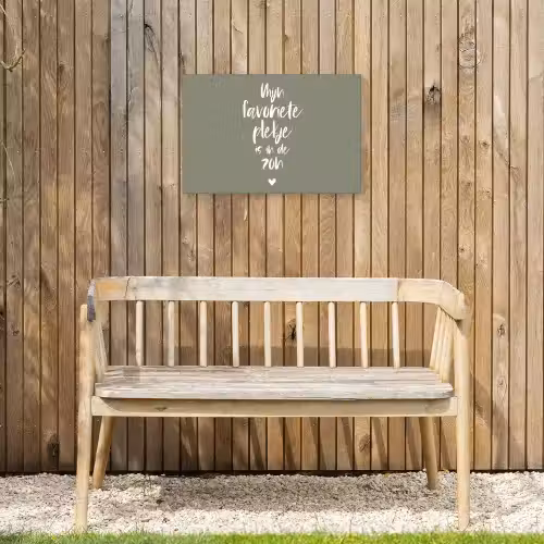 Tekst - Zon - Mijn favoriete plekje is in de zon - Spreuken - Zomer Tuinposter op houten frame 2 cm dik klein -sfeer4