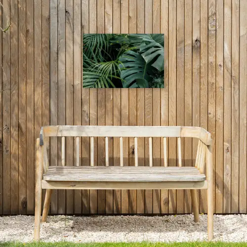 Tropische Bladeren Tuinposter op houten frame 2 cm dik klein -sfeer4