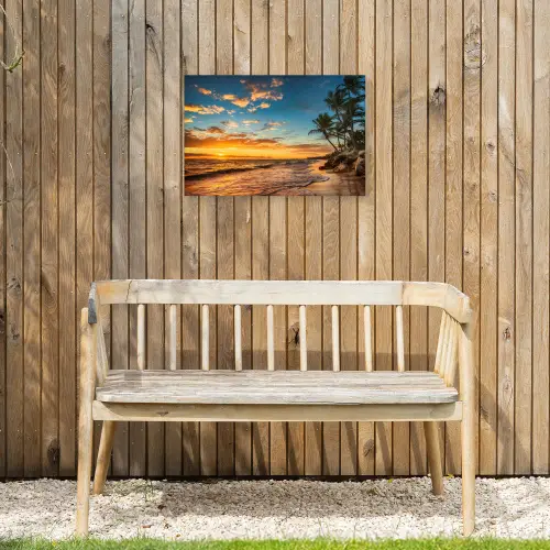 Tropische Schemering Tuinposter op houten frame 2 cm dik klein -sfeer4