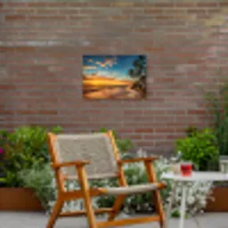 Tropische Schemering Tuinposter op houten frame 2 cm dik klein -sfeer3