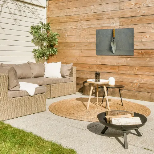 Troffel - Verf - Gereedschap Tuinposter op houten frame 2 cm dik klein -sfeer2