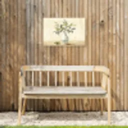 Vaas - Keramiek - Olijftakken Tuinposter op houten frame 2 cm dik klein -sfeer4