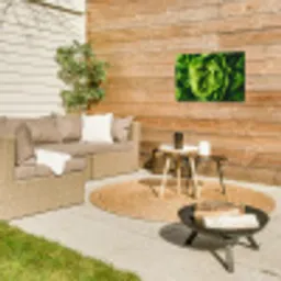 Groente - Sla - Groen Tuinposter op houten frame 2 cm dik klein -sfeer2