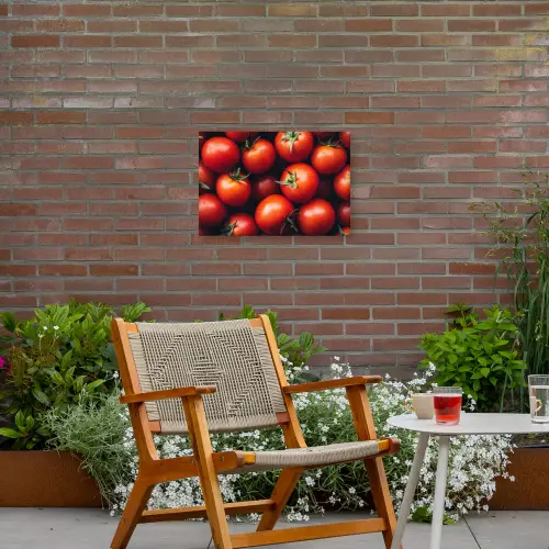 Groente - Rood - Tomaten Tuinposter op houten frame 2 cm dik klein -sfeer3