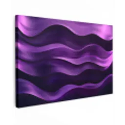 Golven - Abstract - Paars Tuinposter op houten frame 2 cm dik klein -3d