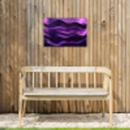 Golven - Abstract - Paars Tuinposter op houten frame 2 cm dik klein -sfeer4