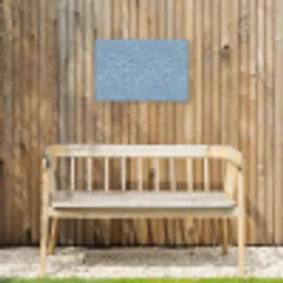 Golven - Ritmisch - Blauw Tuinposter op houten frame 2 cm dik klein 845 -sfeer4