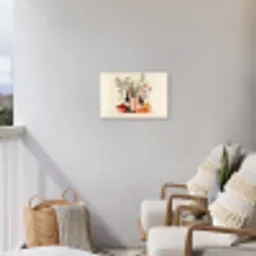 Wijnflessen - Takken - Sinaasappels Tuinposter op houten frame 2 cm dik klein -sfeer1