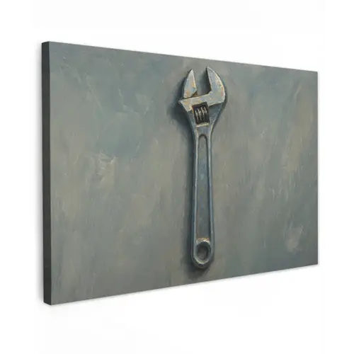 Moersleutel - Gereedschap - Verf Tuinposter op houten frame 2 cm dik klein -3d