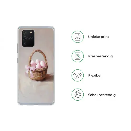 Mand - Eieren - Roze Telefoonhoesje Samsung Galaxy S10 Lite klein -specsS10Lite