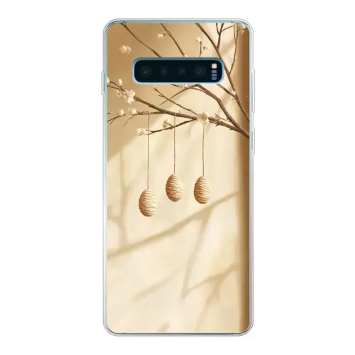 Beige - Paastak - Eieren Telefoonhoesje Samsung Galaxy S10 Lite klein -3d