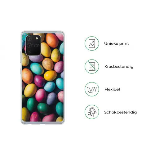Kleurrijk - Paaseitjes - Spetters Telefoonhoesje Samsung Galaxy S10 Lite klein -specsS10Lite