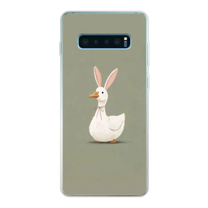 Eend - Konijnoren - Grijs Telefoonhoesje Samsung Galaxy S10 Lite klein -3d