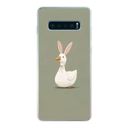 Eend - Konijnoren - Grijs Telefoonhoesje Samsung Galaxy S10 Lite klein -3d