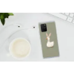 Eend - Konijnoren - Grijs Telefoonhoesje Samsung Galaxy S10 Lite klein -oordopS10Lite