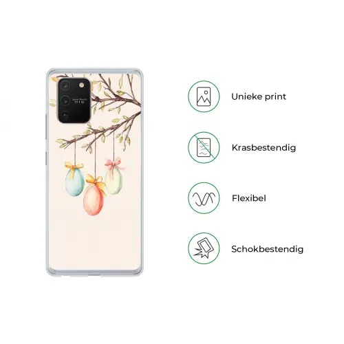 Paastak - Strikje - Eieren Telefoonhoesje Samsung Galaxy S10 Lite klein -specsS10Lite