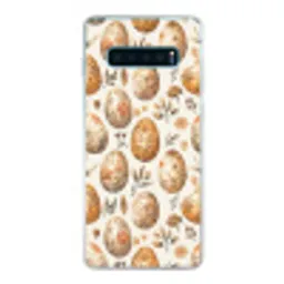 Paaseieren - Bruin - Bloemen Telefoonhoesje Samsung Galaxy S10 Lite klein -3d