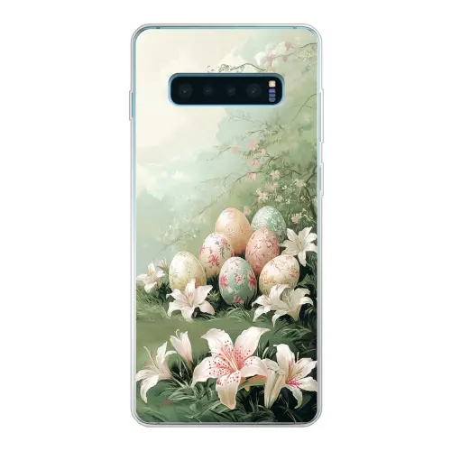 Paaseieren - Pasteltinten - Bloemen Telefoonhoesje Samsung Galaxy S10 Lite klein -3d