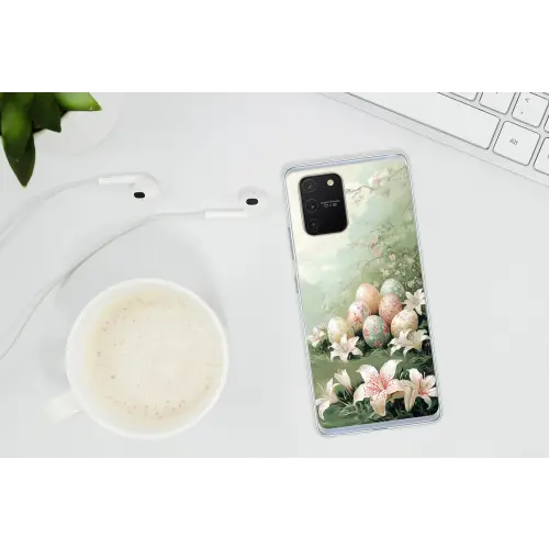 Paaseieren - Pasteltinten - Bloemen Telefoonhoesje Samsung Galaxy S10 Lite klein -oordopS10Lite