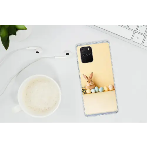 Eieren - Konijn - Pasteltinten Telefoonhoesje Samsung Galaxy S10 Lite klein -oordopS10Lite